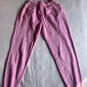 Pink sweatpants with pockets